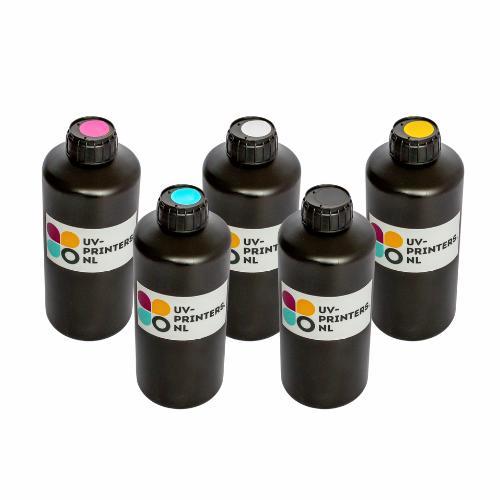 Complete kleuren set UV-inkt voor UV-printer 5x1000ml, Computers en Software, Printerbenodigdheden