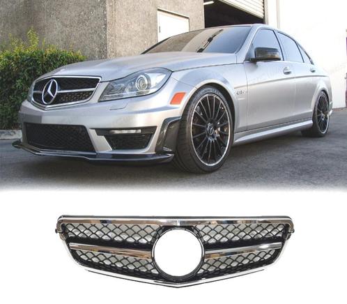 CALANDRE MERCEDES W204 11-14 NOIR CHROMÉ LOOK AMG C63, Autos : Pièces & Accessoires, Carrosserie & Tôlerie, Envoi