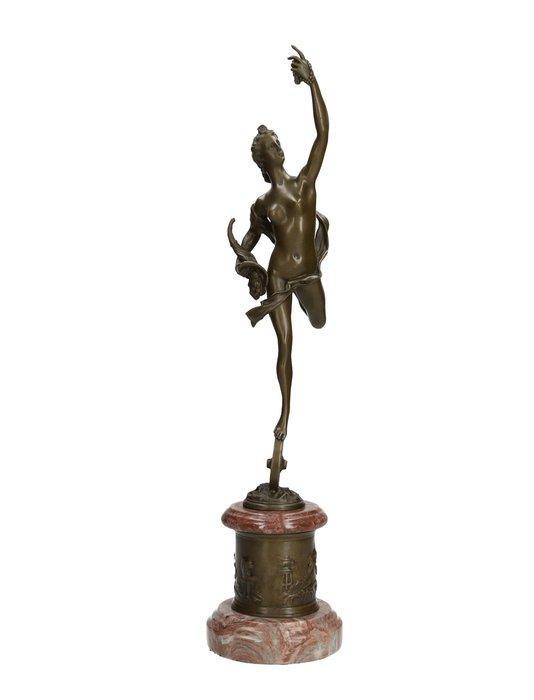 sculptuur, Bachus - 48 cm - Brons, Marmer, Antiquités & Art, Curiosités & Brocante