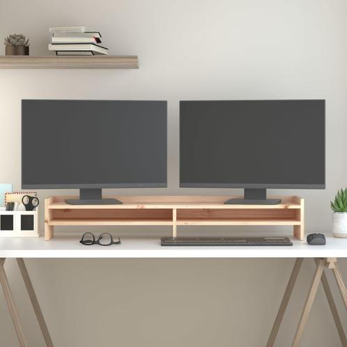 vidaXL Monitorstandaard 100x24x16 cm massief grenenhout, Computers en Software, Overige Computers en Software, Nieuw, Verzenden