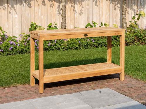 Massief teak Sidetable voor in de tuin | Direct leverbaar!, Tuin en Terras, Tuintafels, Rechthoekig, Nieuw, Teakhout, Verzenden