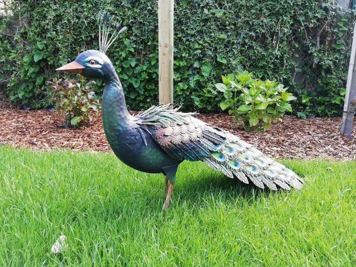 Pauw - Beeldje - metal, Antiek en Kunst, Curiosa en Brocante