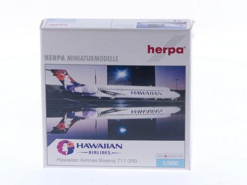 Schaal 1:500 Herpa 513210 Hawaiian Airlines Boeing 717-20..., Hobby en Vrije tijd, Modelbouw | Vliegtuigen en Helikopters, Zo goed als nieuw