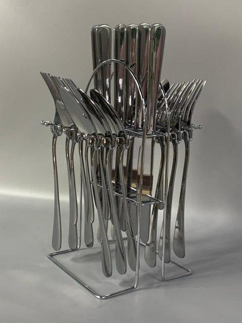 Ménagère (24) - Acier inoxydable RVS - ensemble de couverts, Antiek en Kunst, Antiek | Meubels | Tafels