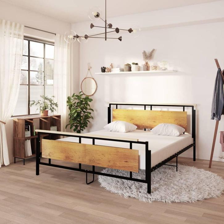 vidaXL Bedframe metaal 180x200 cm, Huis en Inrichting, Slaapkamer | Bedden, Nieuw, Verzenden