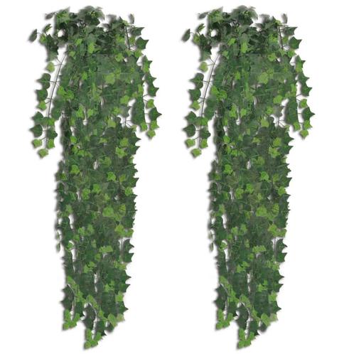 vidaXL Kunstplanten 2 st klimop 90 cm groen, Huis en Inrichting, Woonaccessoires | Kunstplanten en Kunstbloemen, Nieuw, Verzenden