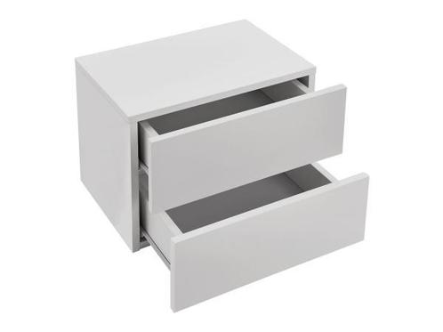 Veiling - Zwevend Nachtkastje - 40 x 29 x 30 cm - Wit - 2 La, Huis en Inrichting, Slaapkamer | Nachtkastjes, Nieuw