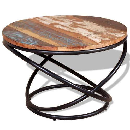 vidaXL Salontafel 60x60x40 cm massief gerecycled hout, Huis en Inrichting, Tafels | Salontafels, Nieuw, Verzenden