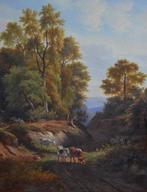 Cornelis Kimmel (1804-1877) - Boslandschap met koeien