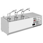 Sauzenkoeler + Dispenser | RVS | 3x 5.25L (1/4 GN) |, Verzenden, Nieuw in verpakking