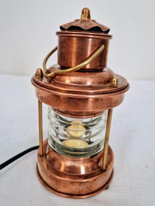 Ships lamp - Cuivre, Laiton, Verre, Antiek en Kunst, Curiosa en Brocante