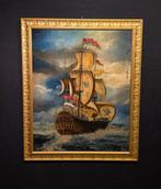Belgische school (XX) - Antico galeone da battaglia - XL, Antiek en Kunst