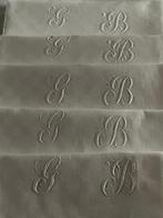 5 serviettes Metis (lin et coton) du début du XXe siècle, Antiek en Kunst, Antiek | Tapijten, Tafelkleden en Textiel