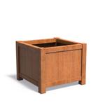 Cortenstaal plantenbak York 100x100x80cm - Met bodem, Tuin en Terras, 100 cm of meer, Vierkant, Nieuw, Metaal