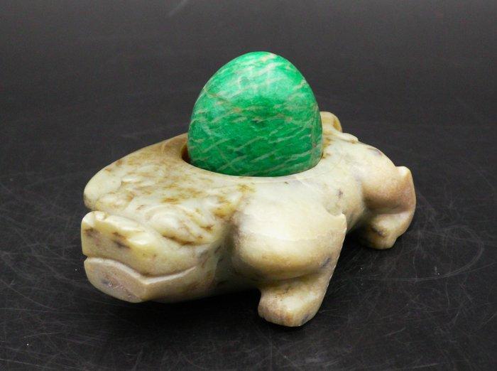 sculptuur, Hongshan Cultuur Draak Sculptuur met Medicijn Urn, Antiek en Kunst, Curiosa en Brocante