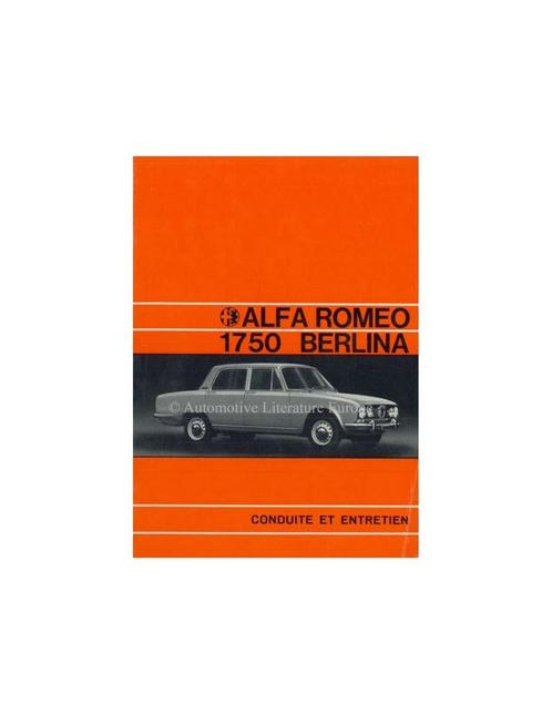 1971 ALFA ROMEO 1750 BERLINA INSTRUCTIEBOEKJE FRANS, Autos : Divers, Modes d'emploi & Notices d'utilisation