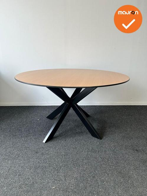Mauforce Ronde tafel - 140 cm - Zwarte Stervoet - Beuken Tre, Zakelijke goederen, Kantoor en Winkelinrichting | Kantoormeubilair en Inrichting