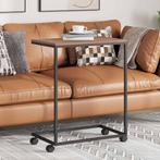 vidaXL Bijzettafel met wieltjes 55x35x70 cm bewerkt hout, Verzenden, Nieuw