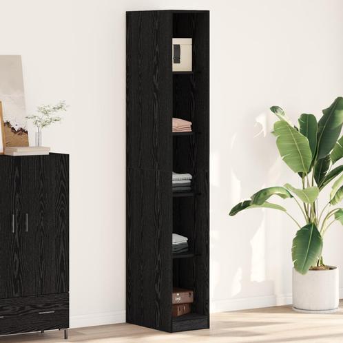 vidaXL Zwarte Eiken Kast - 30 x 50 x 200 cm, gemaakt van, Huis en Inrichting, Kasten | Kleerkasten, Nieuw, Verzenden
