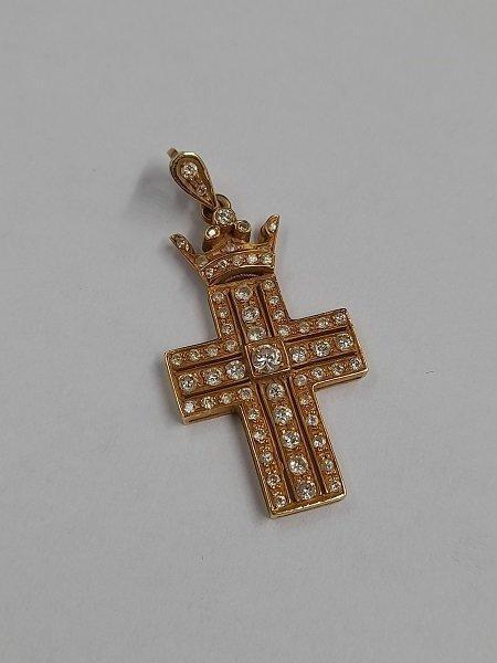 Art nouveau Croix - Or 19,2 ct - 1990-2000 - Croix en or, Handtassen en Accessoires, Antieke sieraden
