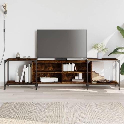 vidaXL Tv-meubel 203x37x50 cm bewerkt hout gerookt, Huis en Inrichting, Kasten |Televisiemeubels, Nieuw, Verzenden
