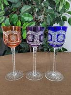 Pot (3) - 3 kleurrijke Romeinse kristallen glazen glazen met