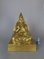 Gezeten Lama met veel bloemrijke details en een fijne