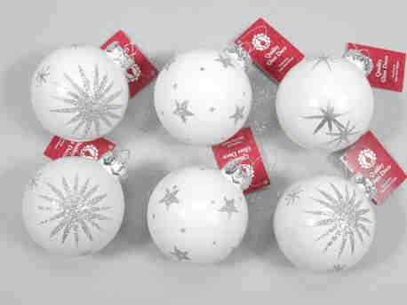 Kerstballen box decobal glasbal artic white doos 12st, Hobby en Vrije tijd, Knutselen, Nieuw