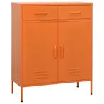 vidaXL Opbergkast 80x35x101,5 cm staal oranje, Huis en Inrichting, Kasten | Overige, Verzenden, Nieuw