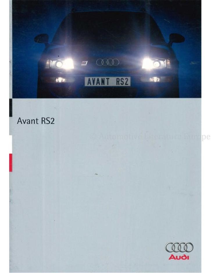 1995 AUDI RS2 AVANT BROCHURE DUITS, Boeken, Auto's | Folders en Tijdschriften