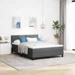 vidaXL Boxspring bed met matras Donkergrijs 140 x 190 cm, Verzenden, Nieuw