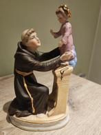 Beeld, Heilige Antonius met Kind Jezus - 16 cm - Porselein