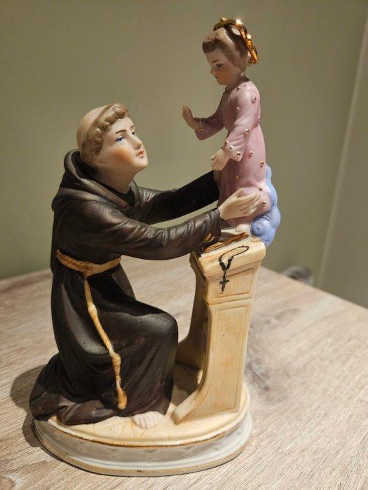Beeld, Heilige Antonius met Kind Jezus - 16 cm - Porselein, Antiek en Kunst, Antiek | Boeken en Manuscripten