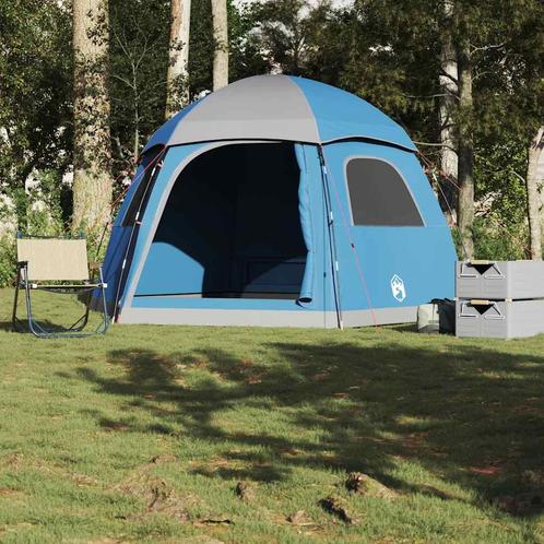 vidaXL Familietent iglo 6-persoons waterdicht blauw, Caravans en Kamperen, Tenten, Nieuw, Verzenden