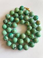 18 carats (750) or - Turquoises péruviennes - Collier