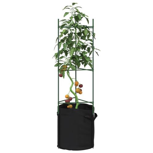 vidaXL Cages à tomates avec sacs à plantes 8 pcs 116 cm, Jardin & Terrasse, Pots de fleurs, Neuf, Envoi