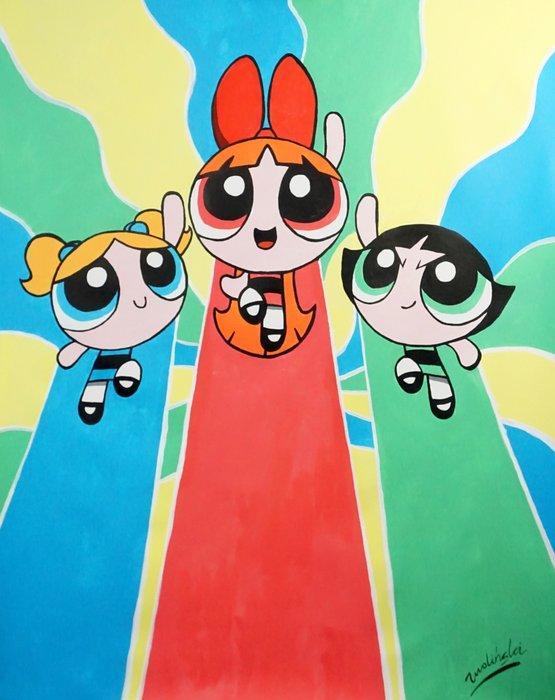 Waldemar Zwoliski - Powerpuff Girls XL, Antiek en Kunst, Kunst | Schilderijen | Modern