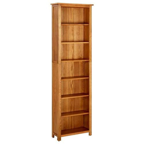 vidaXL Boekenkast met 7 schappen 60x22x200 cm massief, Huis en Inrichting, Kasten | Boekenkasten, Nieuw, Verzenden