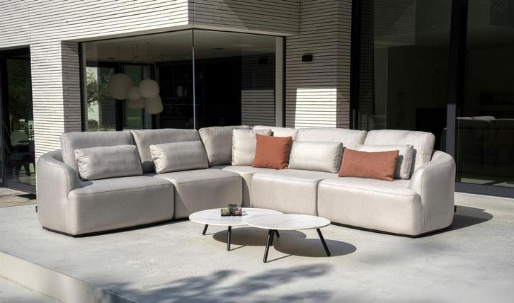 Flow Yavi hoek loungebank Graumel chalk |   Sunbrella | SALE, Tuin en Terras, Tuinsets en Loungesets