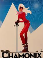 Monsieur Z - Affiche de Tourisme Chamonix - Skieuse, les