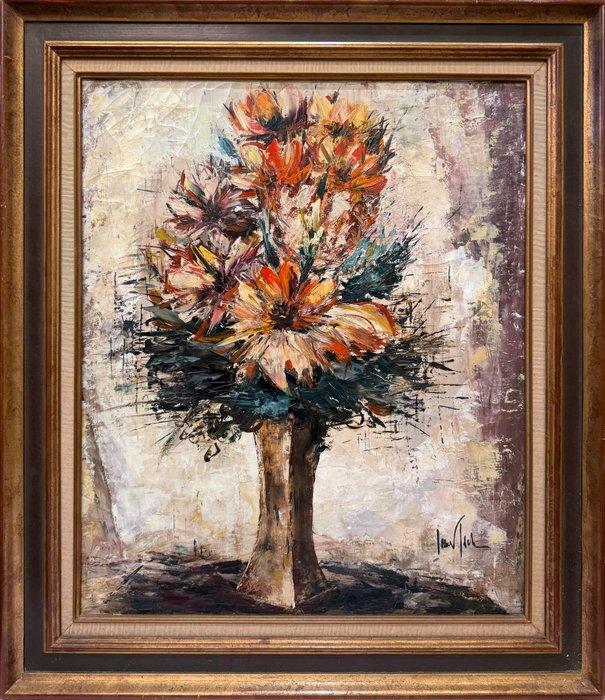 Jean Tech - Ce que disent les fleurs (Bouquet, Antiek en Kunst, Kunst | Schilderijen | Klassiek