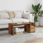 vidaXL Salontafel 90x45x35 cm bewerkt hout oud houtkleurig, Huis en Inrichting, Verzenden, Nieuw