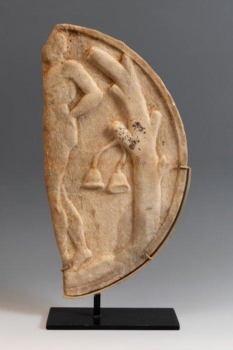 Oud-Romeins Marmer Oscillum Fragment. 1e - 2e eeuw na, Verzamelen, Mineralen en Fossielen