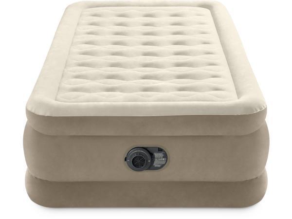 Veiling - Intex Twin Ultra Plush Luchtbed met ingebouwde pom, Caravanes & Camping, Matelas pneumatiques