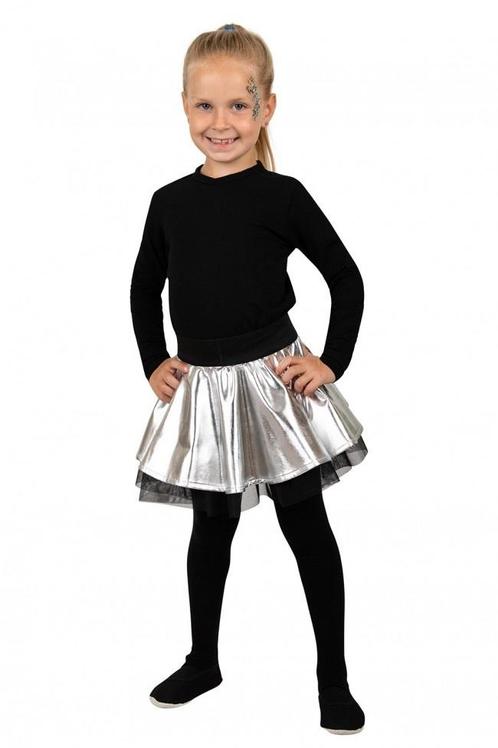 Cirkelrok Metallic Zilver, Kinderen en Baby's, Carnavalskleding en Verkleedspullen, Nieuw, Verzenden