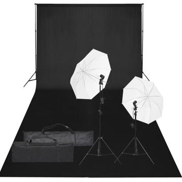 vidaXL Fotostudioset met verlichtingsset en achtergrond, Audio, Tv en Foto, Verzenden, Nieuw