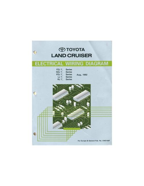 1992 TOYOTA LANDCRUISER ELEKTRISCH SCHEMA, Auto diversen, Handleidingen en Instructieboekjes