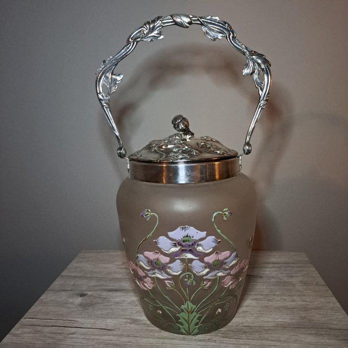 Victor saglier / Legras - dekselvaas - snoeptrommel - Glas,, Antiek en Kunst, Kunst | Designobjecten