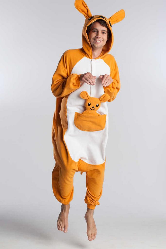Onesie Kangoeroe Pak L-XL Kangoeroepak Kostuum Oranje Buidel, Kleding | Heren, Carnavalskleding en Feestkleding, Nieuw, Ophalen of Verzenden