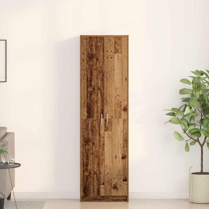 vidaXL Kledingkast met plank Oud Hout 55 x 25 x 189 cm, Huis en Inrichting, Kasten | Kleerkasten, Nieuw, Verzenden